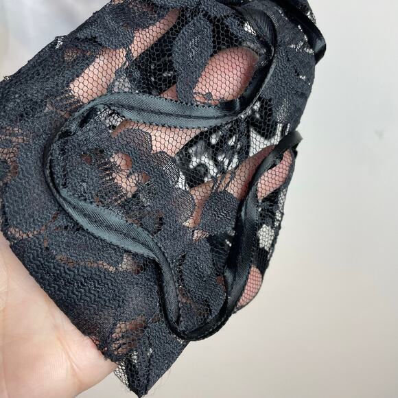 Vintage Patra Black Lace Ribbon Soutache Mesh Fitted Jacket Puff Shoulders Bow 6 - Picture 6 of 16